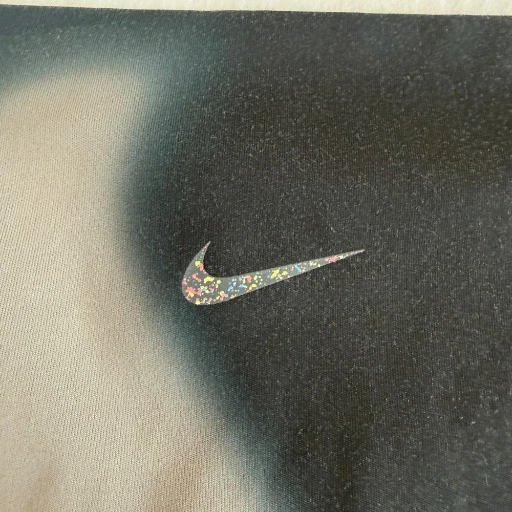 Nike Yoga Dri-FIT Leggings Womens Medium Black Grey Abstract Tie‎ Dye
